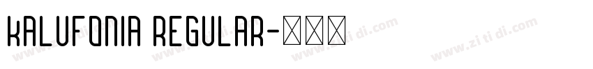 Kalufonia Regular字体转换